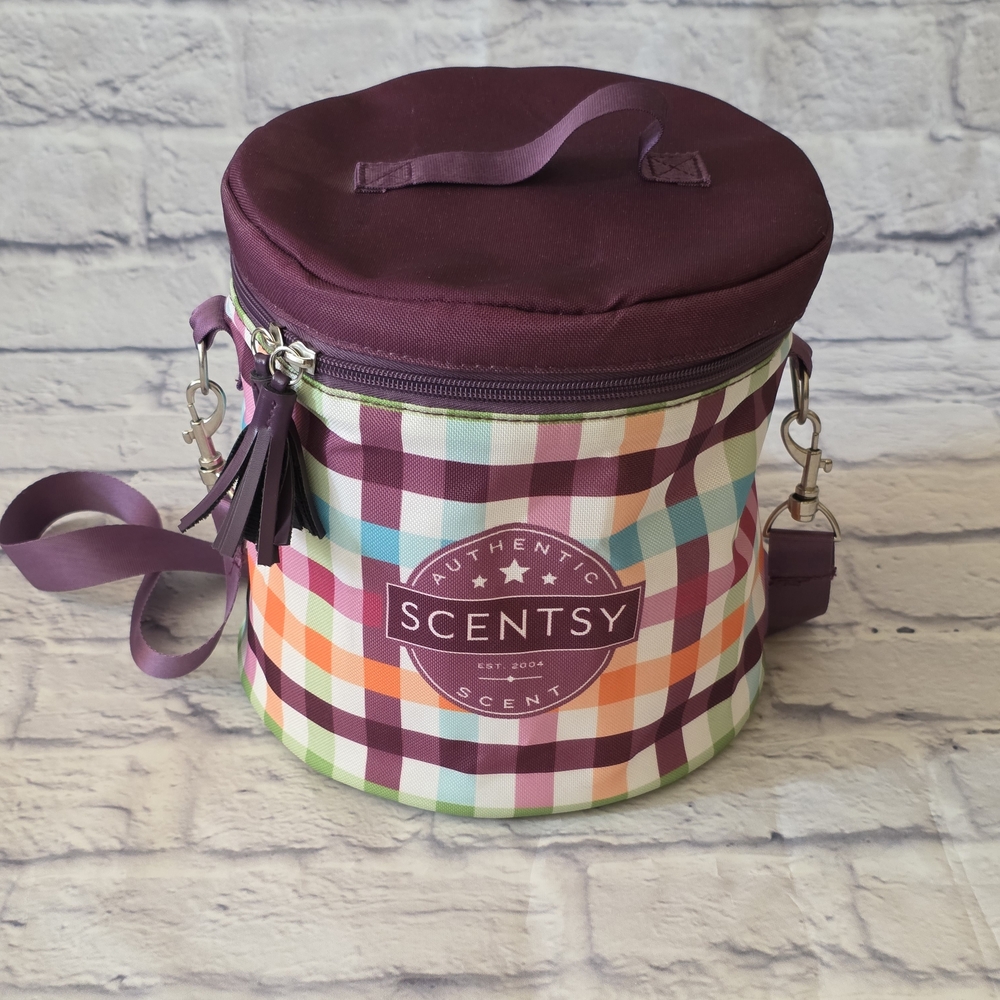 Scentsy Multicolor Insulated Plaid Storage Bag